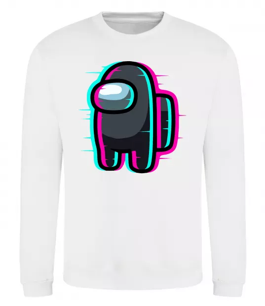 Світшот Among us glitch Білий фото