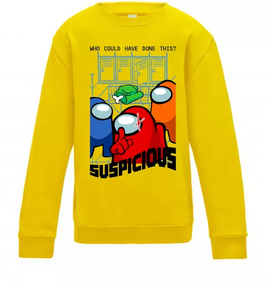 Детский Свитшот Who could have done this Солнечно желтый фото