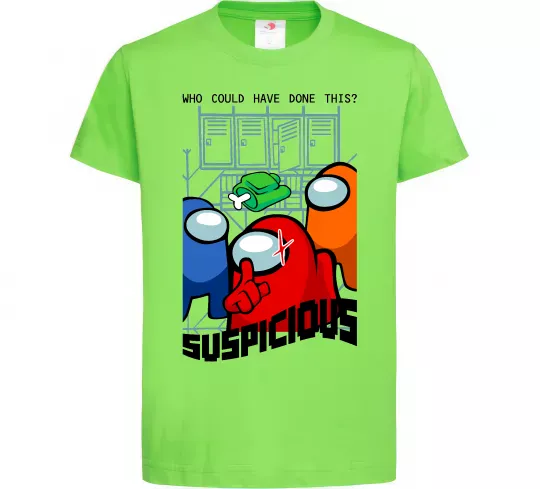 Детская футболка Who could have done this Лаймовый фото