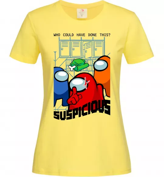 Жіноча футболка Who could have done this Лимонний фото
