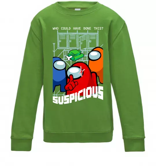 Детский Свитшот Who could have done this Лаймовый фото
