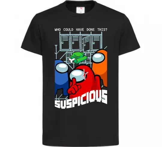 Детская футболка Who could have done this Черный фото