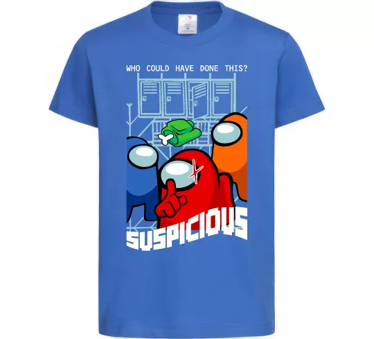 Детская футболка Who could have done this Ярко-синий фото