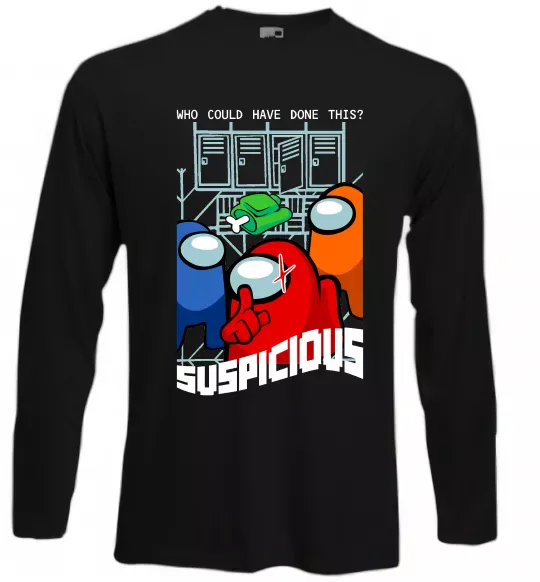 Лонгслів Who could have done this Чорний фото