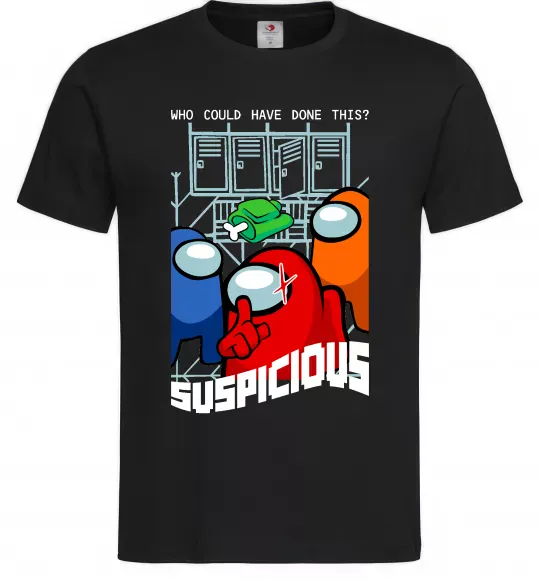 Чоловіча футболка Who could have done this Чорний фото