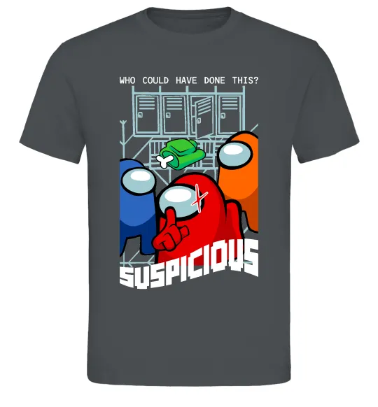 Чоловіча футболка Who could have done this Графіт фото