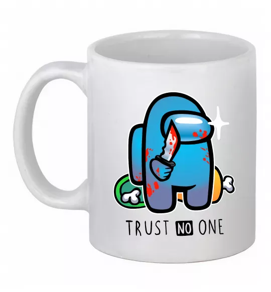 Чашка керамическая Trust no one Белый фото