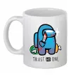 Чашка керамическая Trust no one Белый фото