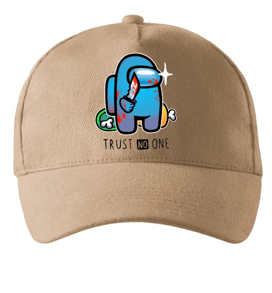 Кепка Trust no one Песочный фото