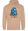 Мужская толстовка (худи) Trust no one Песочный фото