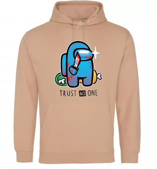 Жіноча толстовка (худі) Trust no one Пісочний фото