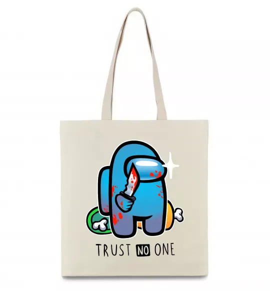 Еко-сумка Trust no one Бежевий фото