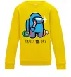 Детский Свитшот Trust no one Солнечно желтый фото