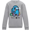 Детский Свитшот Trust no one Серый меланж фото