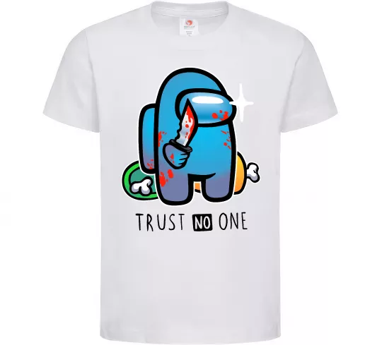 Детская футболка Trust no one Белый фото