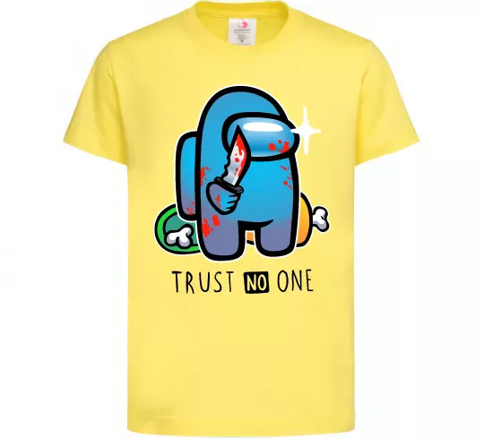Детская футболка Trust no one Лимонный фото