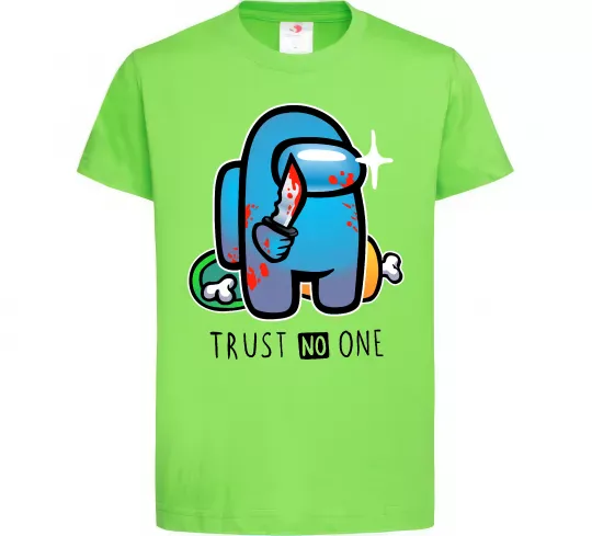 Детская футболка Trust no one Лаймовый фото