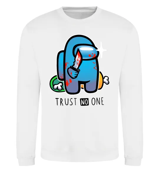 Світшот Trust no one Білий фото