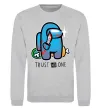 Світшот Trust no one Сірий меланж фото