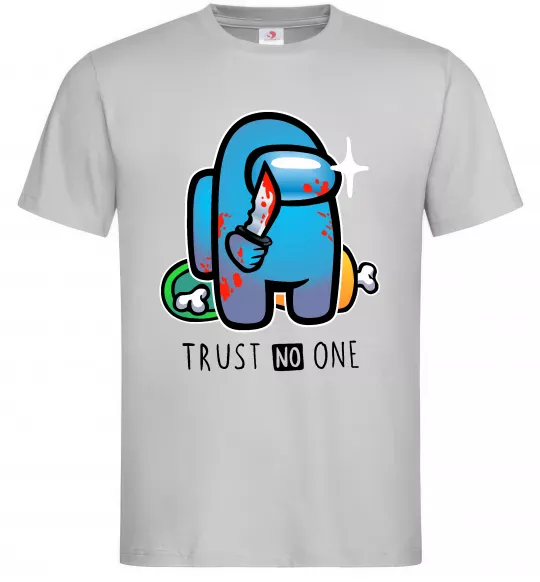 Чоловіча футболка Trust no one Сірий фото