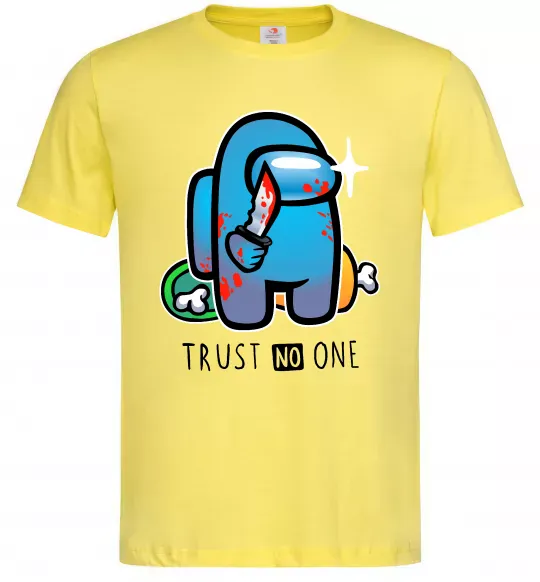 Чоловіча футболка Trust no one Лимонний фото