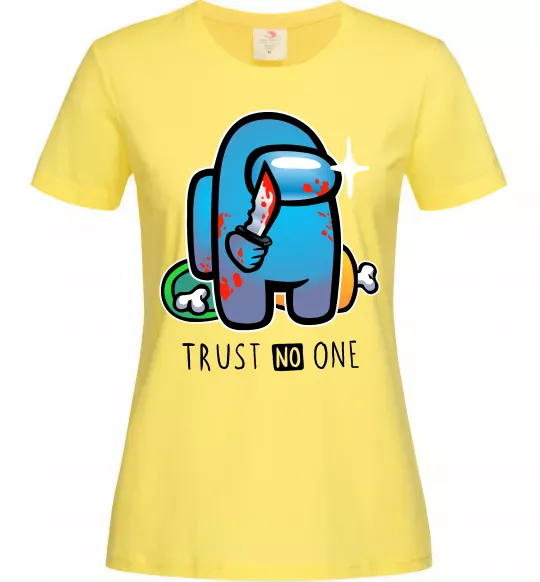Жіноча футболка Trust no one Лимонний фото