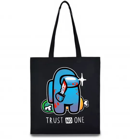 Еко-сумка Trust no one Чорний фото