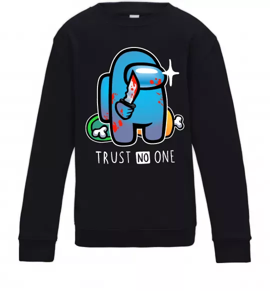 Детский Свитшот Trust no one Черный фото