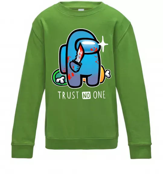 Детский Свитшот Trust no one Лаймовый фото