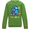 Детский Свитшот Trust no one Лаймовый фото