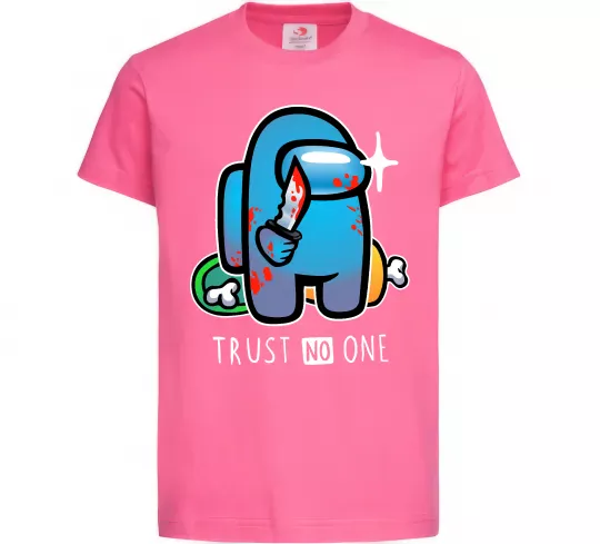 Детская футболка Trust no one Ярко-розовый фото