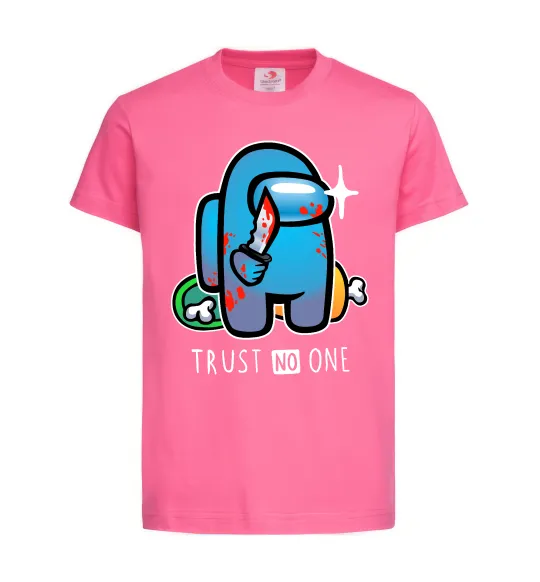 Дитяча футболка Trust no one Яскраво-рожевий фото