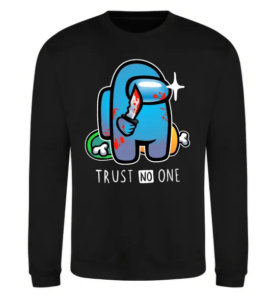 Світшот Trust no one Чорний фото