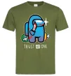 Чоловіча футболка Trust no one Оливковий фото