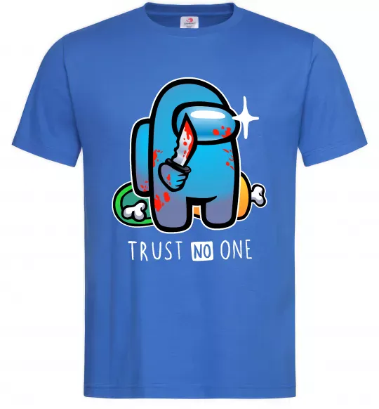 Чоловіча футболка Trust no one Яскраво-синій фото