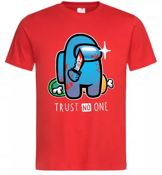 Чоловіча футболка Trust no one Червоний фото