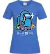 Жіноча футболка Trust no one Яскраво-синій фото