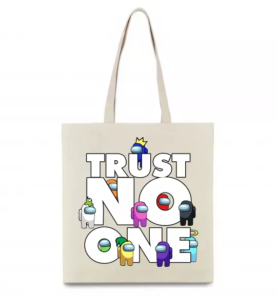 Эко-сумка Among Us trust no one Бежевый фото