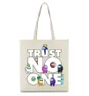 Эко-сумка Among Us trust no one Бежевый фото