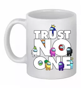 Чашка керамическая Trust no one Белый фото