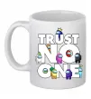 Чашка керамическая Among Us trust no one Белый фото