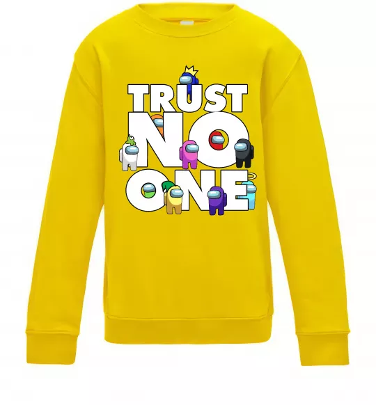 Детский Свитшот Among Us trust no one Солнечно желтый фото