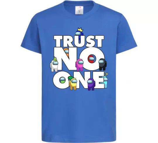 Детская футболка Among Us trust no one Ярко-синий фото