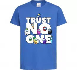 Детская футболка Among Us trust no one Ярко-синий фото