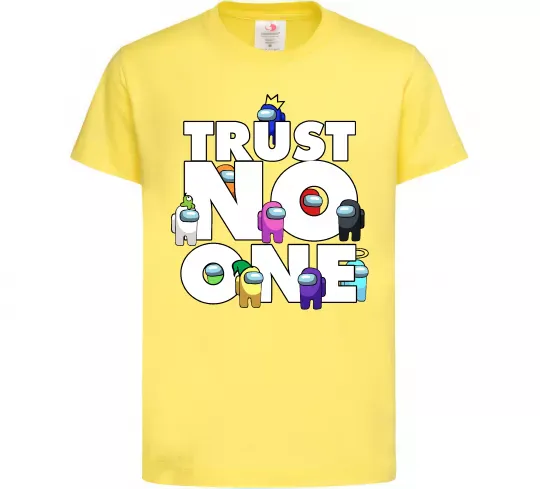 Детская футболка Among Us trust no one Лимонный фото