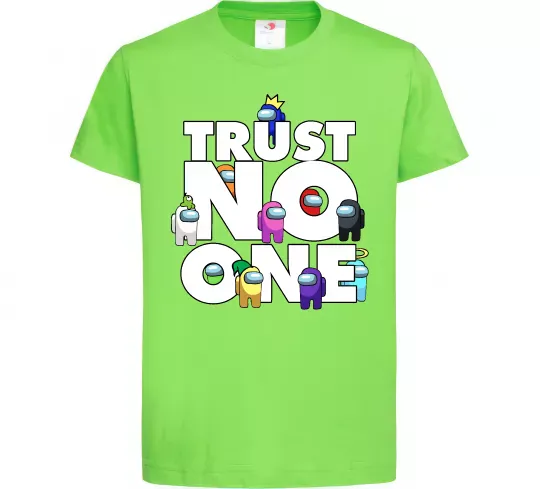 Детская футболка Among Us trust no one Лаймовый фото