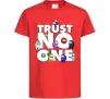 Детская футболка Among Us trust no one Красный фото