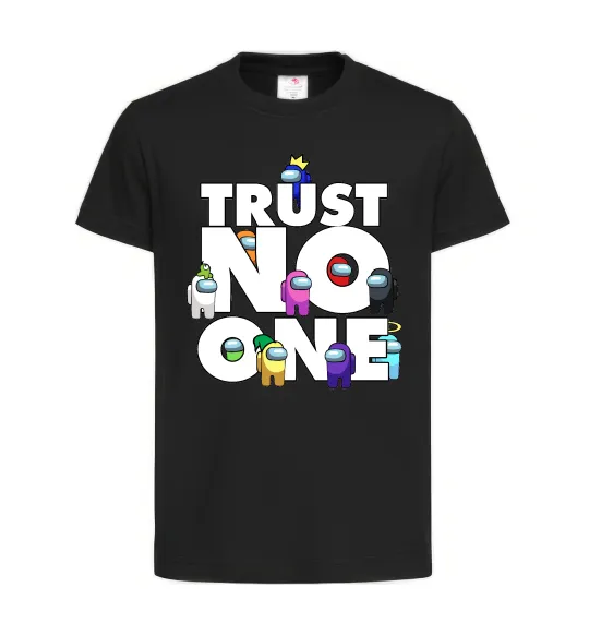 Детская футболка Among Us trust no one Черный фото
