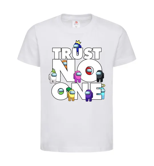 Детская футболка Among Us trust no one Белый фото