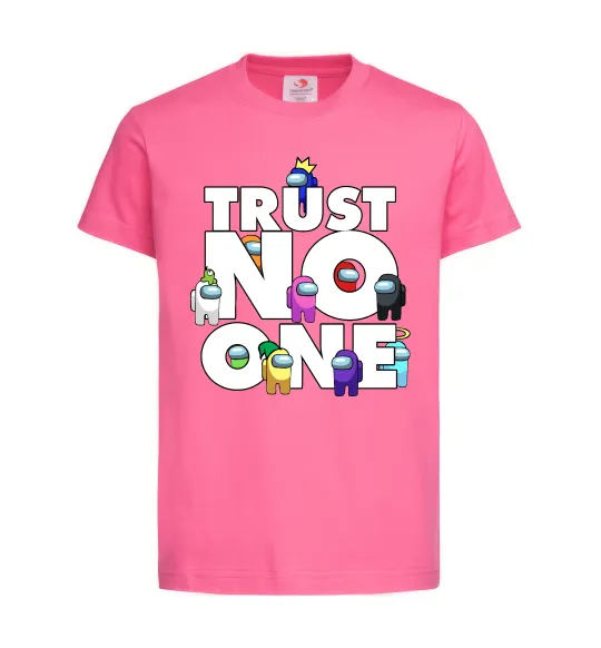 Детская футболка Among Us trust no one Ярко-розовый фото